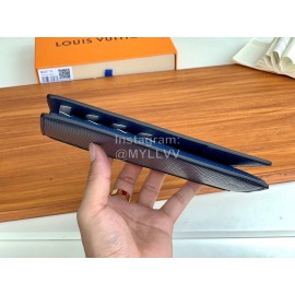 Louis Vuitton Fashion Color Matching Leather Long Two Fold Wallet M68718