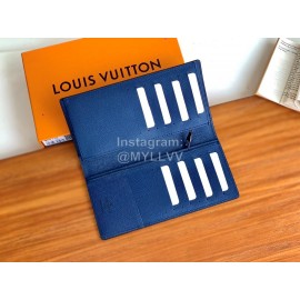 Louis Vuitton Fashion Color Matching Leather Long Two Fold Wallet M68718