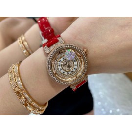 Louis Vuitton 316l Fine Steel Case Gold Diamond Dial Watch