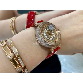 Louis Vuitton 316l Fine Steel Case Gold Diamond Dial Watch