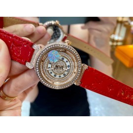 Louis Vuitton 316l Fine Steel Case Gold Diamond Dial Watch