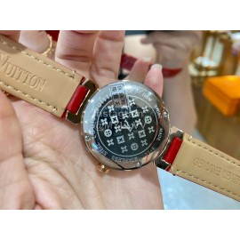 Louis Vuitton 316l Fine Steel Case Gold Diamond Dial Watch