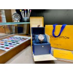 Louis Vuitton Cowhide Strap Diamond Dial Watch For Women