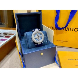 Louis Vuitton New Cowhide Strap Diamond Dial Watch For Women