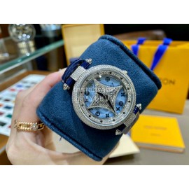 Louis Vuitton New Cowhide Strap Diamond Dial Watch For Women