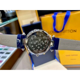 Louis Vuitton New Cowhide Strap Diamond Dial Watch For Women