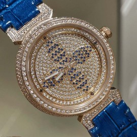 Louis Vuitton Luminous Pointer 316l Fine Steel Case Watch Blue