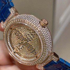 Louis Vuitton Luminous Pointer 316l Fine Steel Case Watch Blue