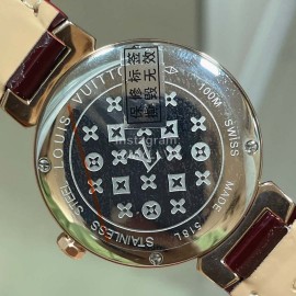 Louis Vuitton Luminous Pointer 316l Fine Steel Case Watch Wine Red