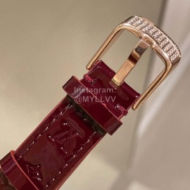 Louis Vuitton Luminous Pointer 316l Fine Steel Case Watch Wine Red