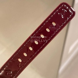 Louis Vuitton Luminous Pointer 316l Fine Steel Case Watch Wine Red