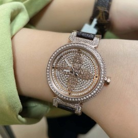 Louis Vuitton Luminous Pointer 316l Fine Steel Case Watch Brown