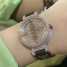 Louis Vuitton Luminous Pointer 316l Fine Steel Case Watch Brown