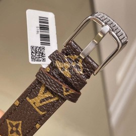 Louis Vuitton Luminous Pointer 316l Fine Steel Case Diamond Watch Brown