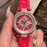 Louis Vuitton Luxury Diamond Dial Watch For Women Red