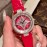 Louis Vuitton Luxury Diamond Dial Watch For Women Red