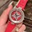 Louis Vuitton Luxury Diamond Dial Watch For Women Red