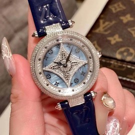Louis Vuitton Luxury Diamond Dial Watch For Women