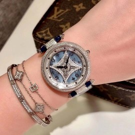 Louis Vuitton Luxury Diamond Dial Watch For Women