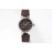 Louis Vuitton Tambour Slim Series Ecco Leather Strap Watch Brown