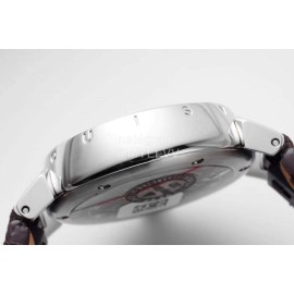 Louis Vuitton Tambour Slim Series Ecco Leather Strap Watch Brown