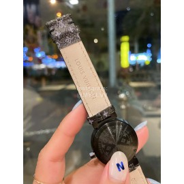 Louis Vuitton Tambour Slim Series Ecco Leather Strap Watch 