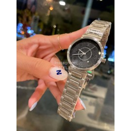 Louis Vuitton Tambour Slim Series Steel Strap Watch 