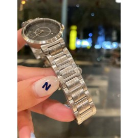 Louis Vuitton Tambour Slim Series Steel Strap Watch 