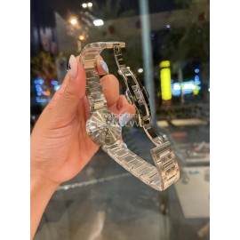 Louis Vuitton Tambour Slim Series Steel Strap Watch 