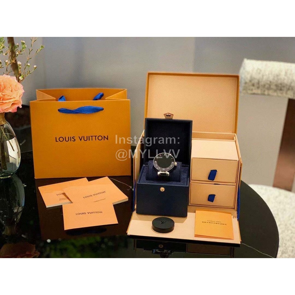 Louis Vuitton Tambour Horizon Monogram White Smart Watch Black