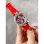 Louis Vuitton Fashion 316l Fine Steel Case Diamond Dial Watch For Women