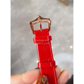 Louis Vuitton 316l Fine Steel Case Diamond Dial Watch For Women