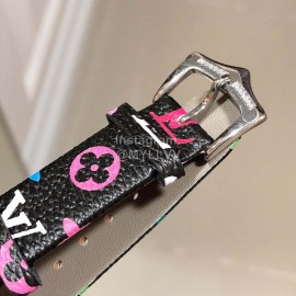 Louis Vuitton 316l Fine Steel Case Diamond Leather Strap Watch For Women 