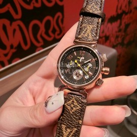 Louis Vuitton Leather Strap Quartz Watch For Women
