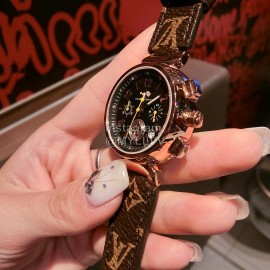 Louis Vuitton Leather Strap Quartz Watch For Women