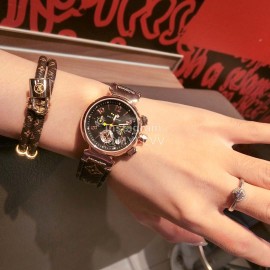 Louis Vuitton Leather Strap Quartz Watch For Women