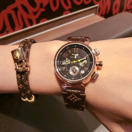 Louis Vuitton Leather Strap Quartz Watch For Women