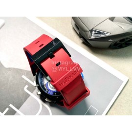 Mazzucato Rim Rubber Strap Watch Red