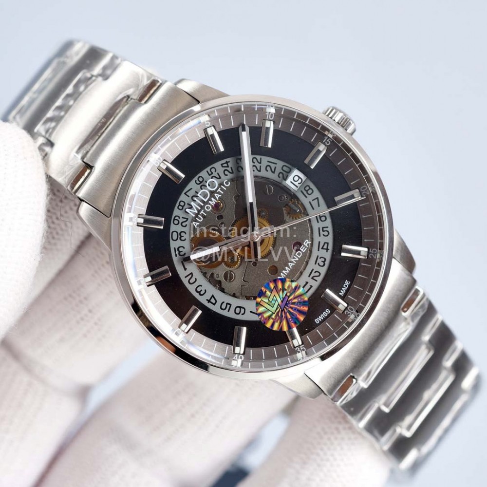 Mido Commander Gradient Steel Strap Waterproof Watch