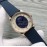 Mido Sapphire Crystal Leather Strap Watch For Women Navy