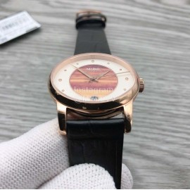 Mido Sapphire Crystal Black Leather Strap Watch For Women 