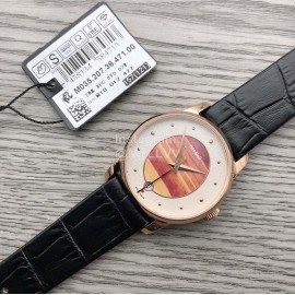 Mido Sapphire Crystal Black Leather Strap Watch For Women 