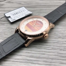 Mido Sapphire Crystal Black Leather Strap Watch For Women 