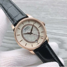 Mido New Sapphire Crystal Leather Strap Watch For Women