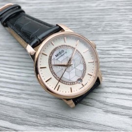 Mido New Sapphire Crystal Leather Strap Watch For Women