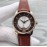 Mido Sapphire Crystal Leather Strap Watch For Women Reddish Brown