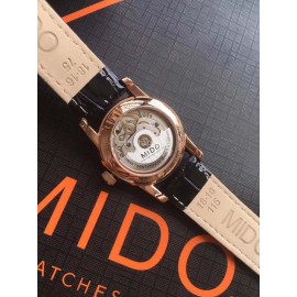 Mido Sapphire Crystal Leather Strap Mechanical Watch For Women 