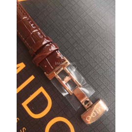 Mido Fashion Sapphire Crystal Leather Strap Watch For Women 