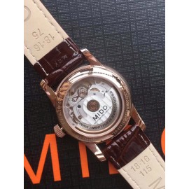 Mido Fashion Sapphire Crystal Leather Strap Watch For Women 