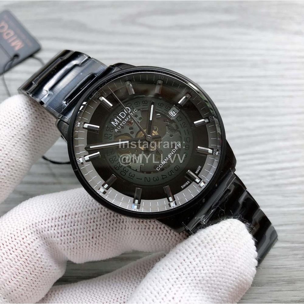 Mido Waterproof Sapphire Crystal Mechanical Watch For Men Black